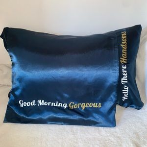 Satin Pillowcase, Good Morning Gorgeous & Hello There Handsome, Set of 2